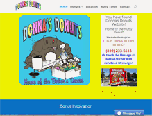 Tablet Screenshot of donnasdonuts.com